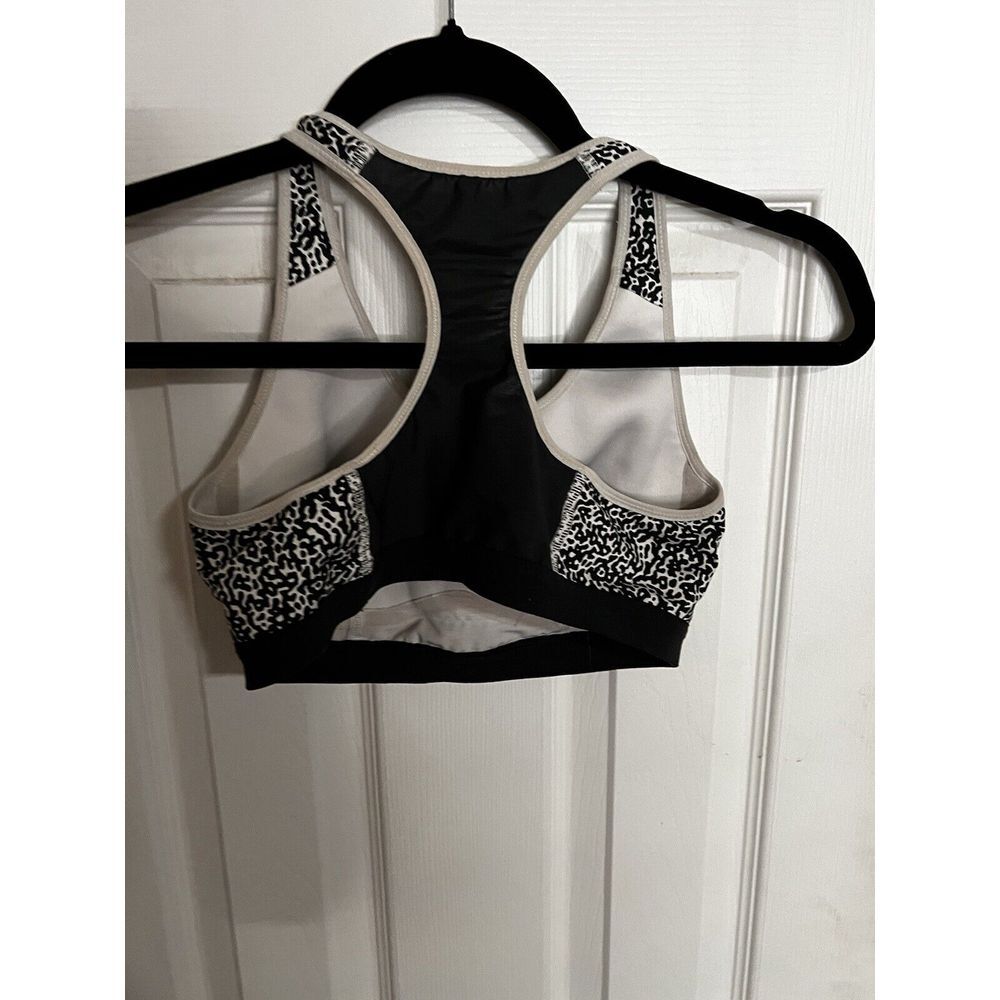 Nike Pro Fierce Mezzo Soul Cycle Black White Racerback Sports Bra Size Small View 2